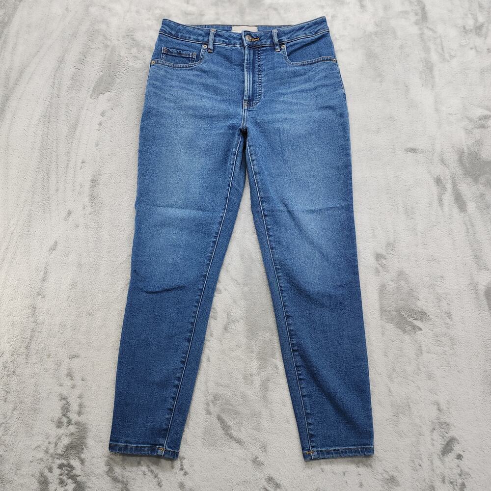 Everlane Jeans Womens 29 Blue Curvy High Rise Skinny Crop Ankle Stretch Denim